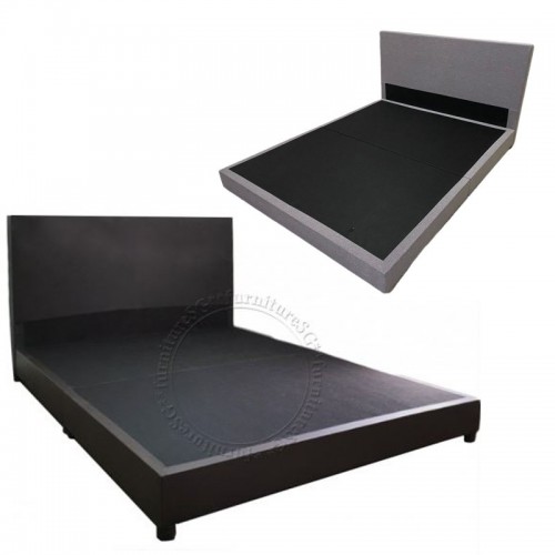 Basic Foam Mattress & Bed Deal (PVC Brown or Fabric Grey)