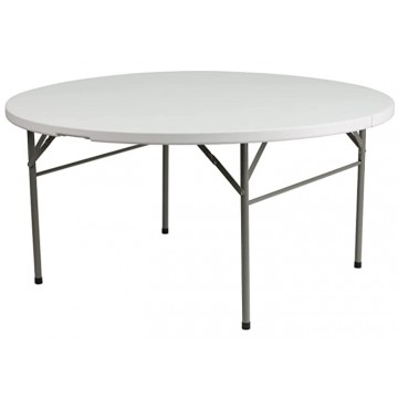5 feet or 60" Round Polyethylene Table Top c/w Double Fold Stand