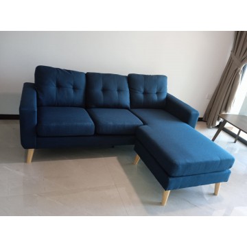 (Ready Stock) 3 Seater with Stool L-Shaped Sofa Set FSF1090