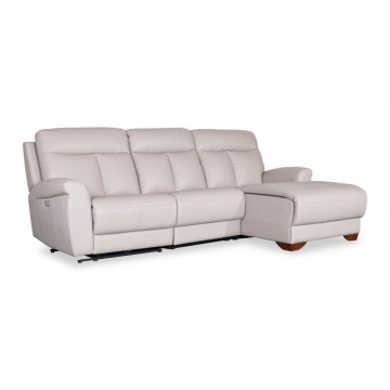 3 Seater L-Shape Sofa SetSFL1291 Half Leather Recliner (Available in 3 colors)