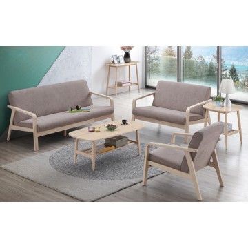 1/2/3 Seater Wooden Sofa WS1054 (Velvet Fabric)