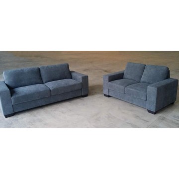 Nora 2/3 Seater Fabric Sofa (Light Grey)