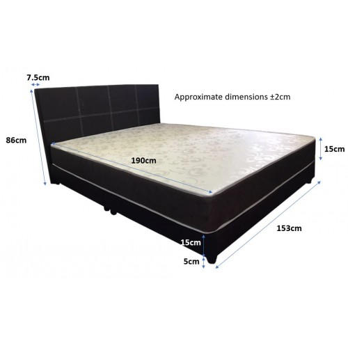 Basic Foam Mattress & Bed Deal (PVC Brown or Fabric Grey)